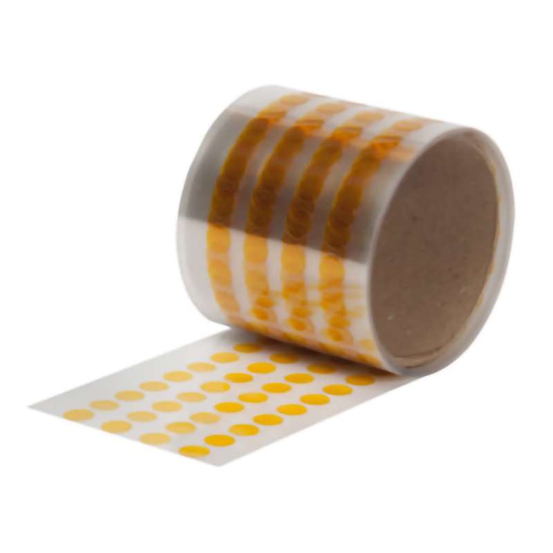 Kapton Disc, .390", 3" Core, 2.5 mil, Amber, 2000/Roll